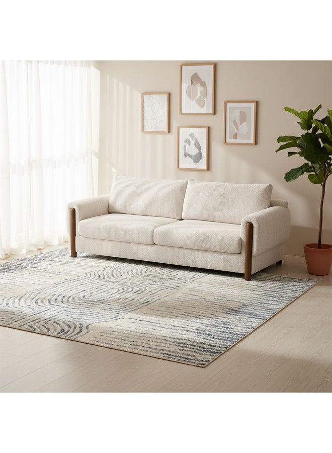 DANUBE HOME أوبورو أريكة قماشية لثلاثة مقاعد، أريكة قماشية مبطنة فاخرة مع مقاعد مريحة، أريكة غرفة معيشة عصرية، تصميم أنيق للمنازل المعاصرة - بيج - Image 1