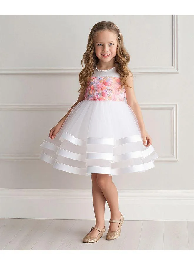 Mark & Mia Mark & Mia Rose Embellished and Bow Detailed Party Dress - White