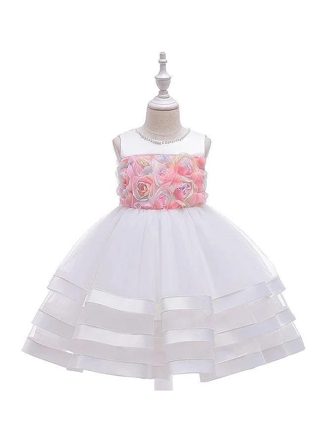 Mark & Mia Mark & Mia Rose Embellished and Bow Detailed Party Dress - White