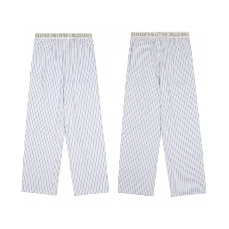 Trendy Brand Hollister American Retro Style Small Seagull Plaid Letter Tape Casual Versatile Pajama Pants Plaid Long Pants - Image 1