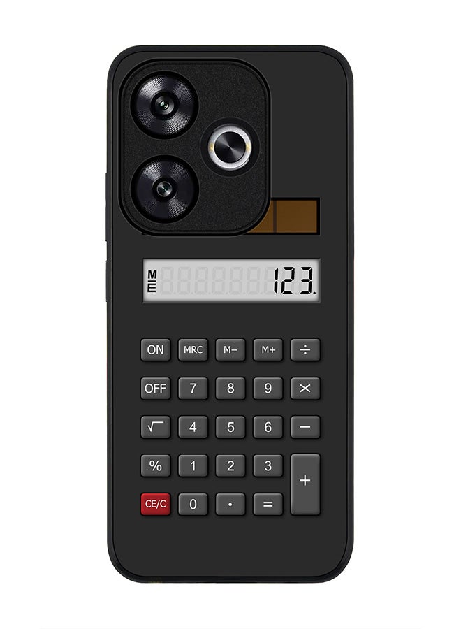 Stylizedd Rugged Black edge case for Xiaomi Poco F6 / Xiaomi Redmi Turbo 3, Slim fit Soft Case Flexible Anti Drop TPU Gel Thin Cover -  Calc (Black) - Image 1