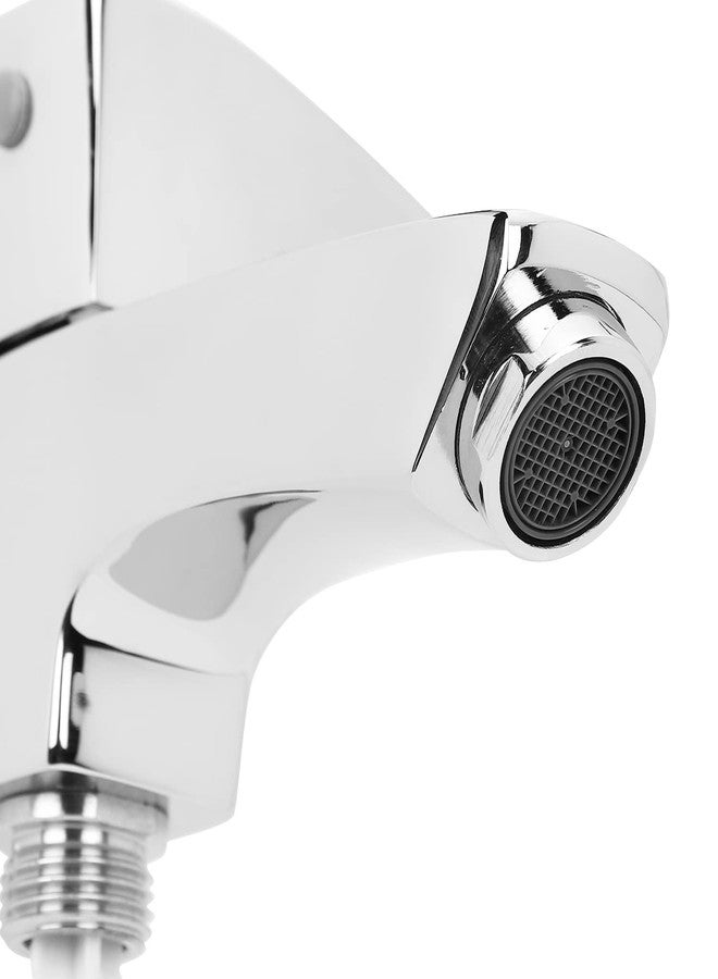 Hindware Italian Collection F520005CP Avior 2 Way Bib Cock with Wall Flange, Brass with Chrome Finish - Image 4