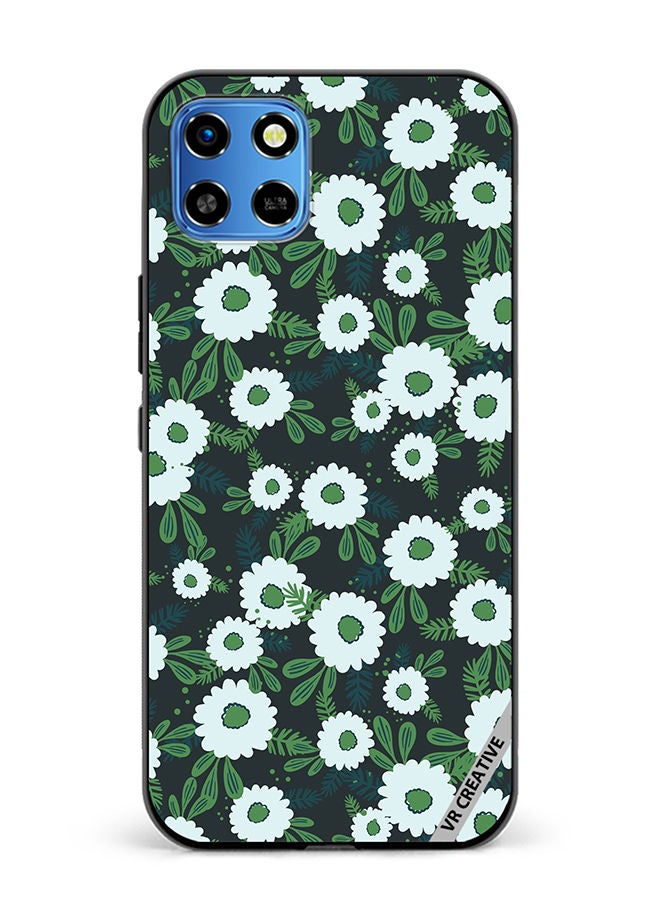 VR CREATIVE Protective Case Cover For Infinix Smart 6 HD Floral Pattern Based On Traditional Folk Art Ornaments Design Multicolour - Image 1