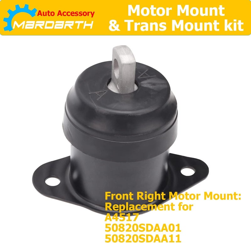 Mardarth Engine Motor and Transmission Mount Set for 2003-2007 Accord LX EX SE 3.0L Automatic - Image 5