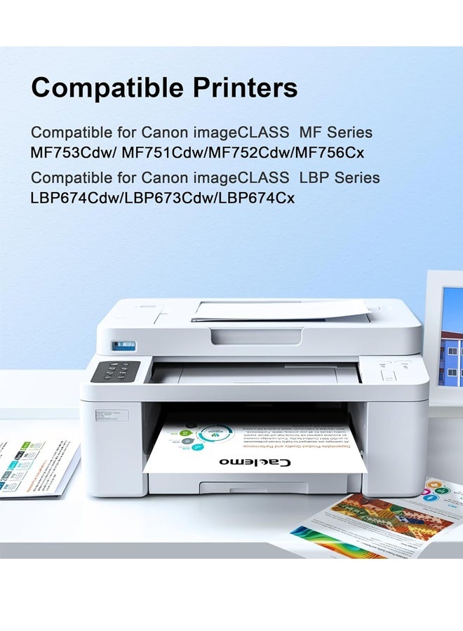 Office Maker 069 Toner Cartridge Set Replacement for Canon 069 Toner Cartridge Canon 069h Toner Cartridge Set Work with Canon MF753Cdw Color imageCLASS MF751Cdw LBP674Cdw, 069 - Image 2