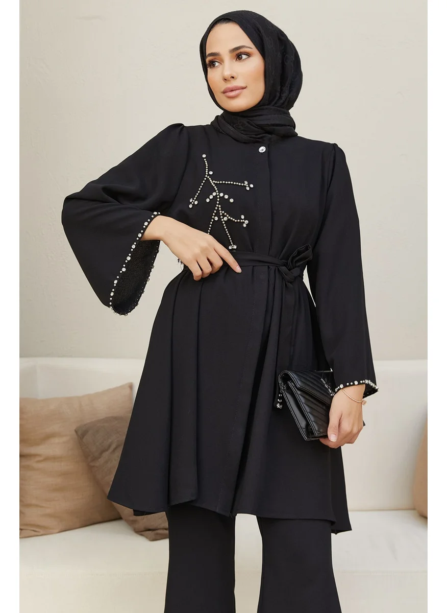 Vavinor Luna Stone Embroidered Set - Black