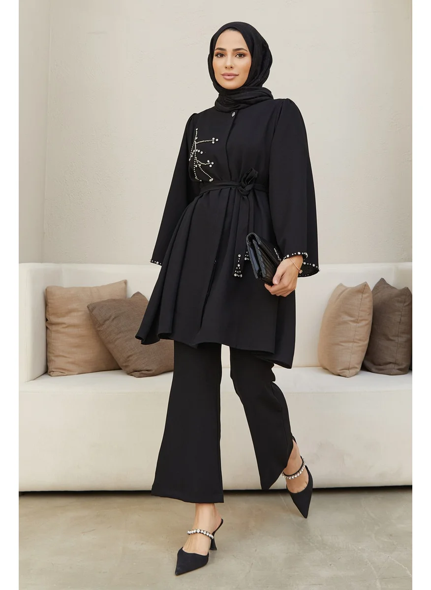Vavinor Luna Stone Embroidered Set - Black