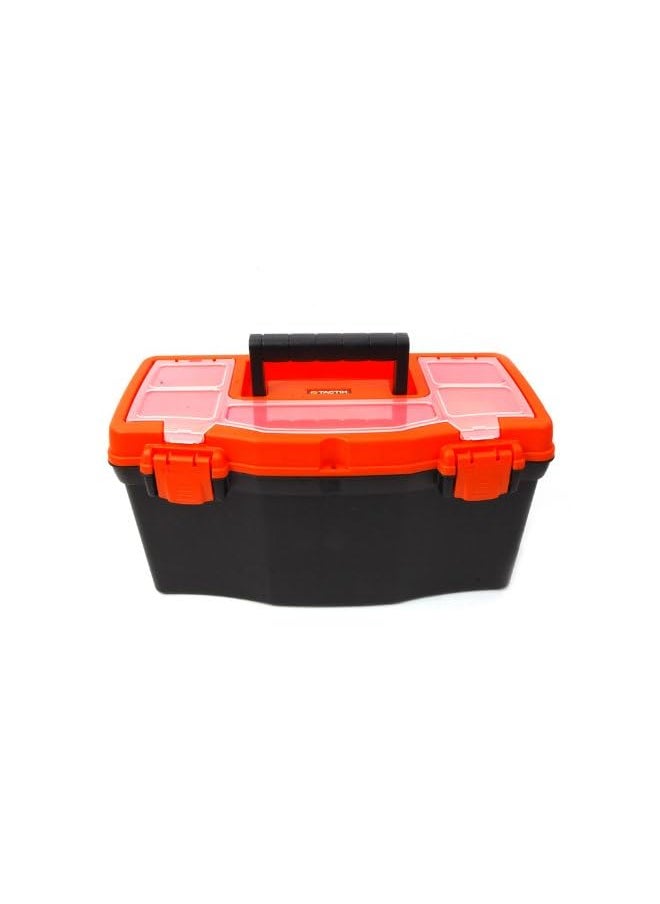 Tactix 16 Inch Plastic Tool Box, Orange/Black - Ttx-320101  - Image 1