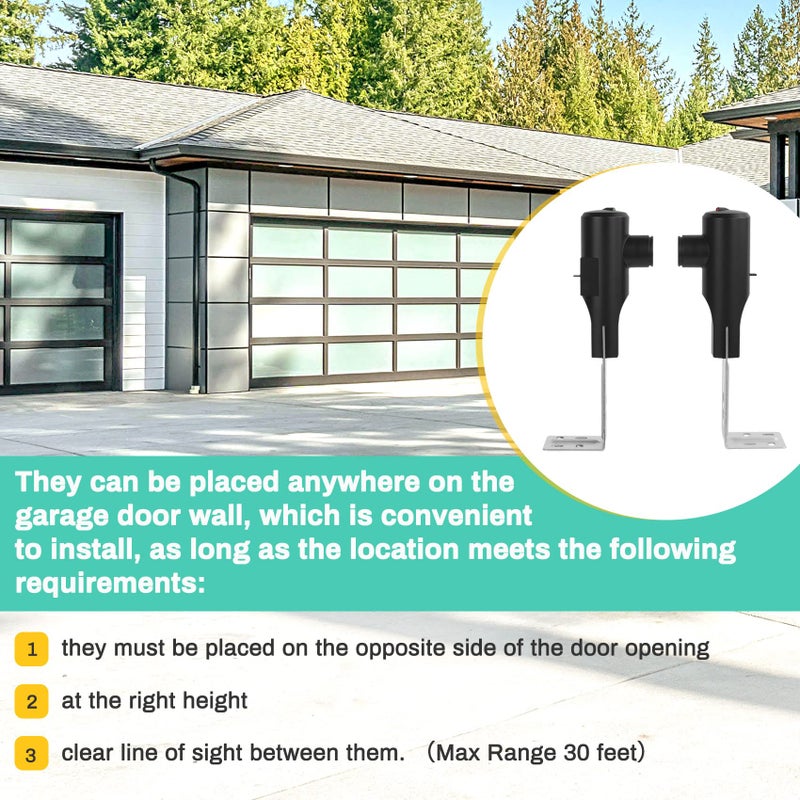 Vanesa for Genie Garage Door Sensor, Replacement for Genie/Overhead Garage Door Sensor, Compatible with Genie/Overhead Garage Door Opener Made After 1993, Item Includes Two Sensors (Receiving&Sending) - Image 5