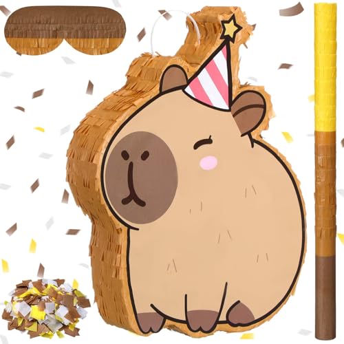 Seenelling Cute Capybara Themed Piata Cute Capybara Piata for Science Party Supplies Christmas Festivals Holiday Photo Props Fiesta Party Supplies Birthday Centerpiece Decor - Image 1