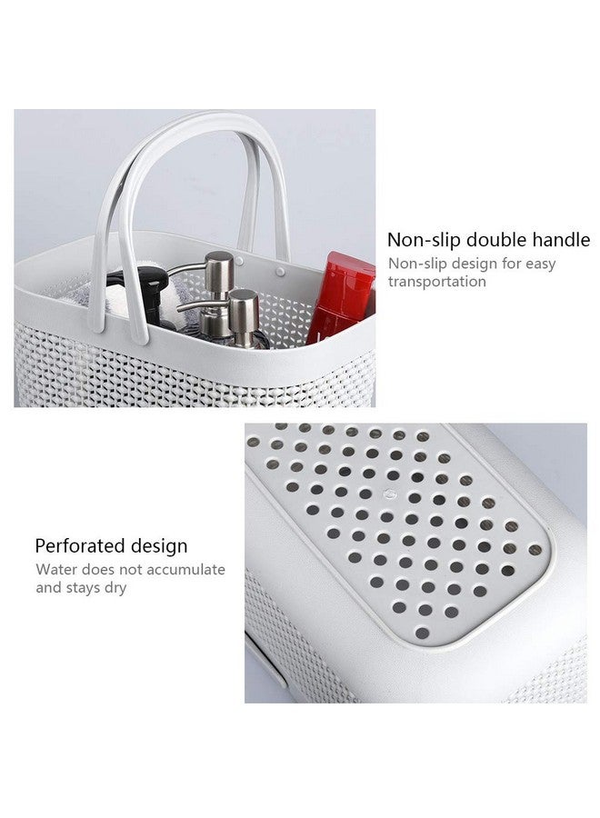 UUJOLY UUJOLY Plastic Organizer Storage Baskets with Handles, Shower Caddy Bins Organizer for Bathroom and kitchen（Grey  - Image 2