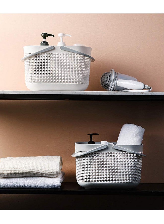 UUJOLY UUJOLY Plastic Organizer Storage Baskets with Handles, Shower Caddy Bins Organizer for Bathroom and kitchen（Grey  - Image 5