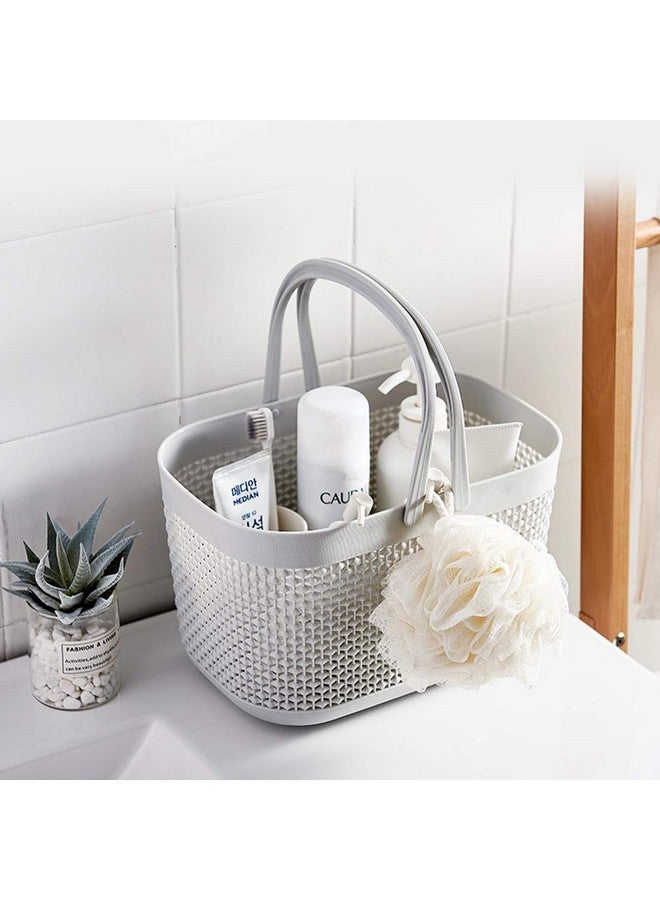 UUJOLY UUJOLY Plastic Organizer Storage Baskets with Handles, Shower Caddy Bins Organizer for Bathroom and kitchen（Grey  - Image 3