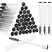 Patelai 80 Pieces Disposable Mascara Brushes Tubes Set 40 Pcs Empty Mascara Wand Tube with 40 Pcs Lash Spoolies Brush Makeup Tool for Eyelash ExtensionBlackBlack Sequins Style - Image 2