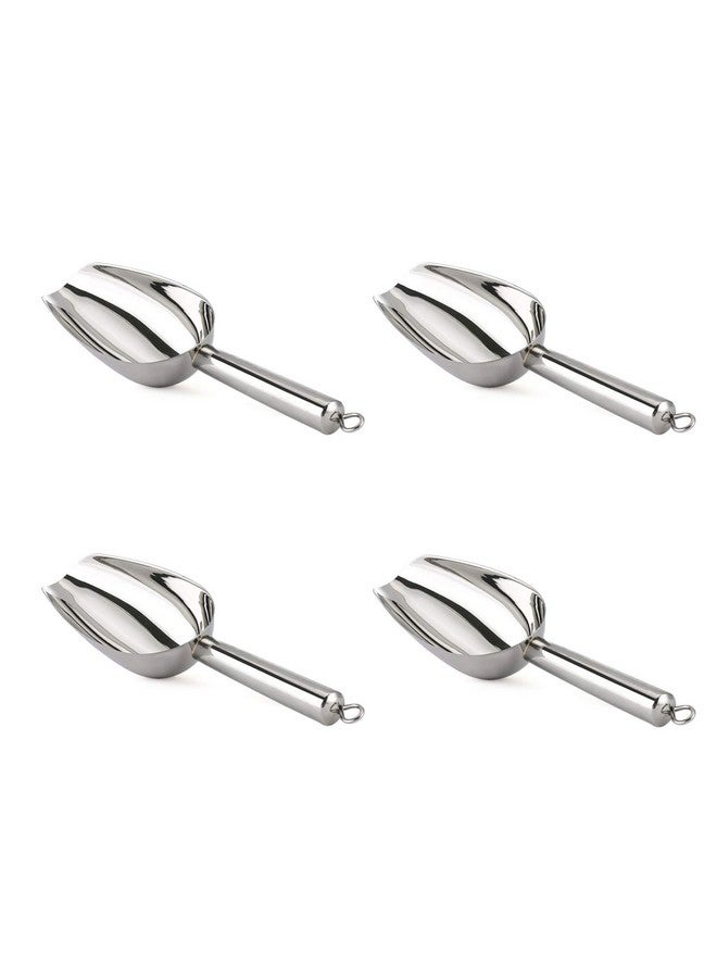 TeamFar TeamFar Mini Scoop, 3oz Stainless Steel Canister Small Ice Candy Scoop for Kitchen Dispenser Buffet Jars, Healthy & Sturdy, Multi-use & Mirror Finish, Dishwasher Safe-4 PCS  - Image 1