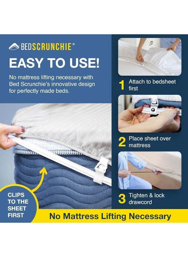 Bed Scrunchie  Sheet Holder Straps - Heavy Duty Gripper Clips - Strengthened Parachute Cord - 361 Degree Bed Sheet Tightener  - Image 4