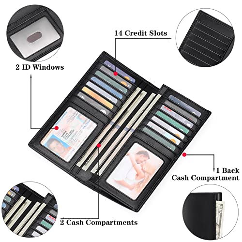 FALAN MULE Wallets for Men Genuine Leather RFID Blocking Slim Mens Wallet Bifold Credit Card Holder for Men - Image 4