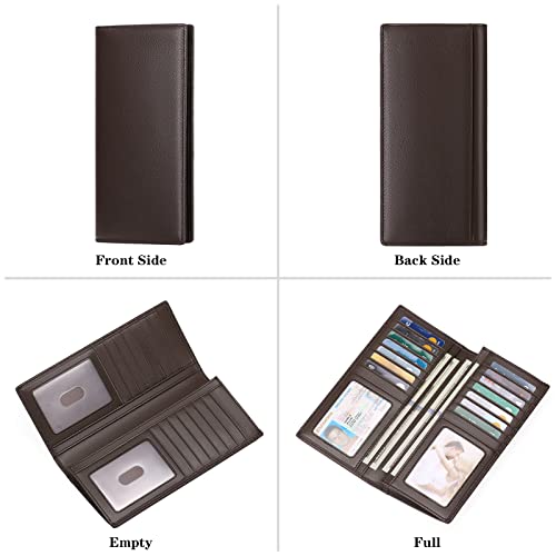 FALAN MULE Wallets for Men Genuine Leather RFID Blocking Slim Mens Wallet Bifold Credit Card Holder for Men - Image 3