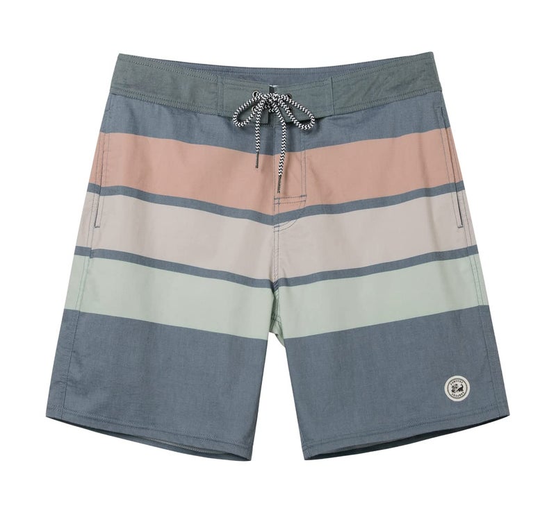 SURF CUZ Mens Vintage Cruzer Stretch Boardshort Chino ShortsDeep Gray Stripe36 - Image 2