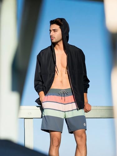 SURF CUZ Mens Vintage Cruzer Stretch Boardshort Chino ShortsDeep Gray Stripe36 - Image 3