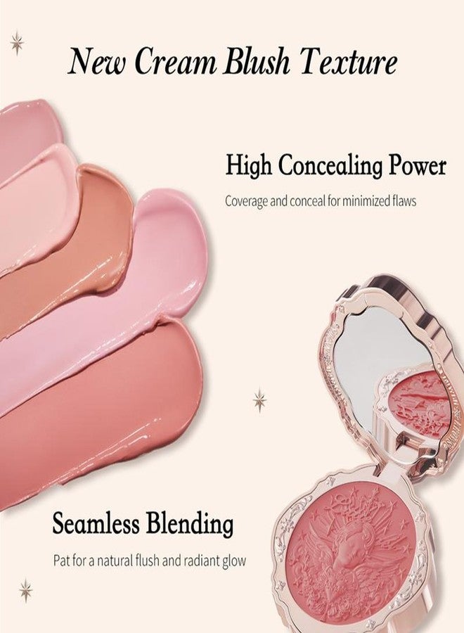 Flower Knows Little Angel Cream Blush Set,Muted Red Hydrating Blush for Cheeks,Buildable & Blendable Dewy Face Makeup,Soft Long-Lasting Cute Make Up(03 Paradise Poet+04 Rose Ashes) - Image 2