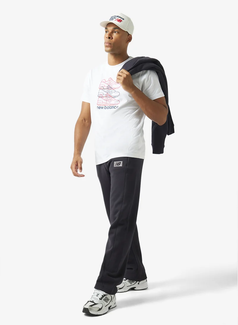 New Balance WHITE (WT) Layered 574 Relaxed T-Shirt for Men | Best Price UAE