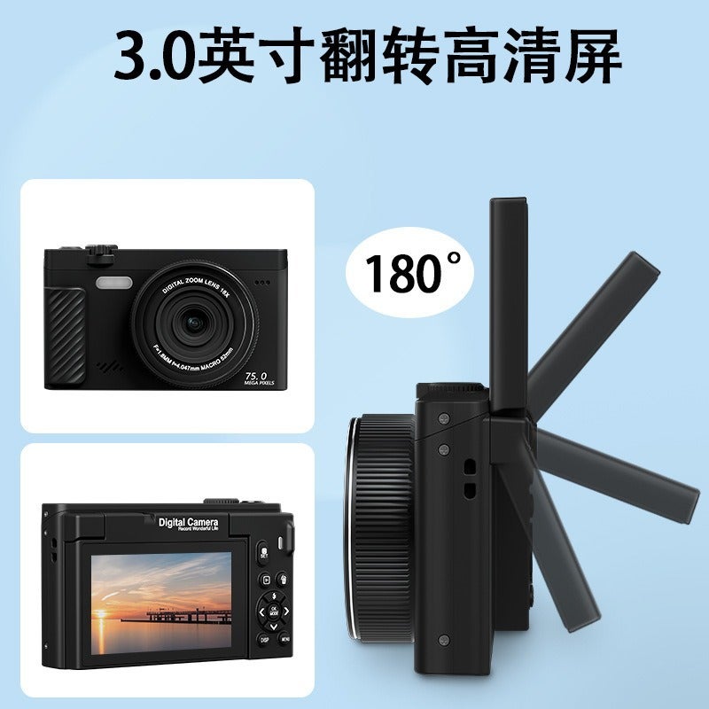 كاميرا رقمية غير مزودة بمرآة محمولة 16 ميجابكسل 4K واي فاي تكبير 18x شاشة عالية الدقة - Image 4