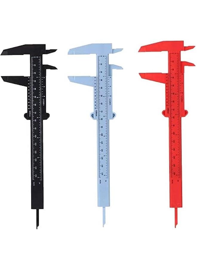 Generic 3pcs Plastic Vernier Caliper Tool Ruler Plastic Measuring Analysis Instruments Mini  - Image 1