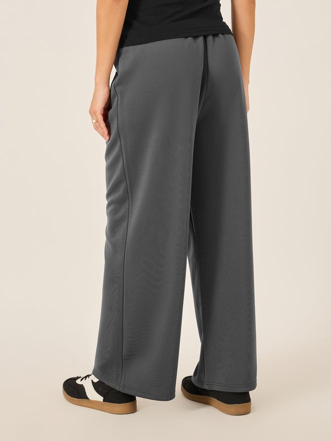 Styli Styli Badge Detail Scuba Wide Leg Joggers  - Image 4
