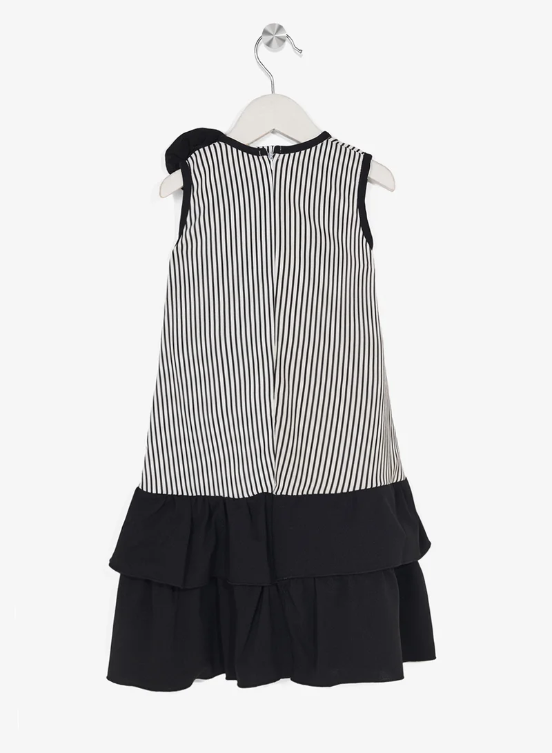 Little Golden Apple Little Striped Ruffle Dress