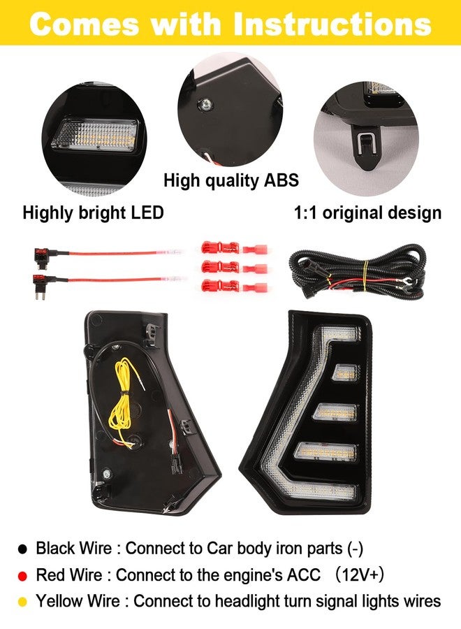 OKLSG LED Fog Lights Kit for 2024 2025 Toyota Tacoma DRL Daytime Running Lights Amber Turn Signal Fog Lamps Toyota Tacoma Accessories (C-shaped) - Image 5