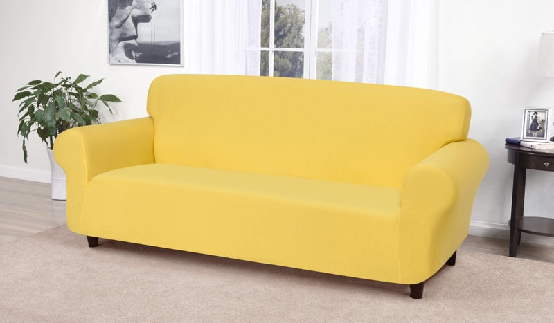 Madison Yellow Jersey Sofa Slipcover ModelJERSofaYE