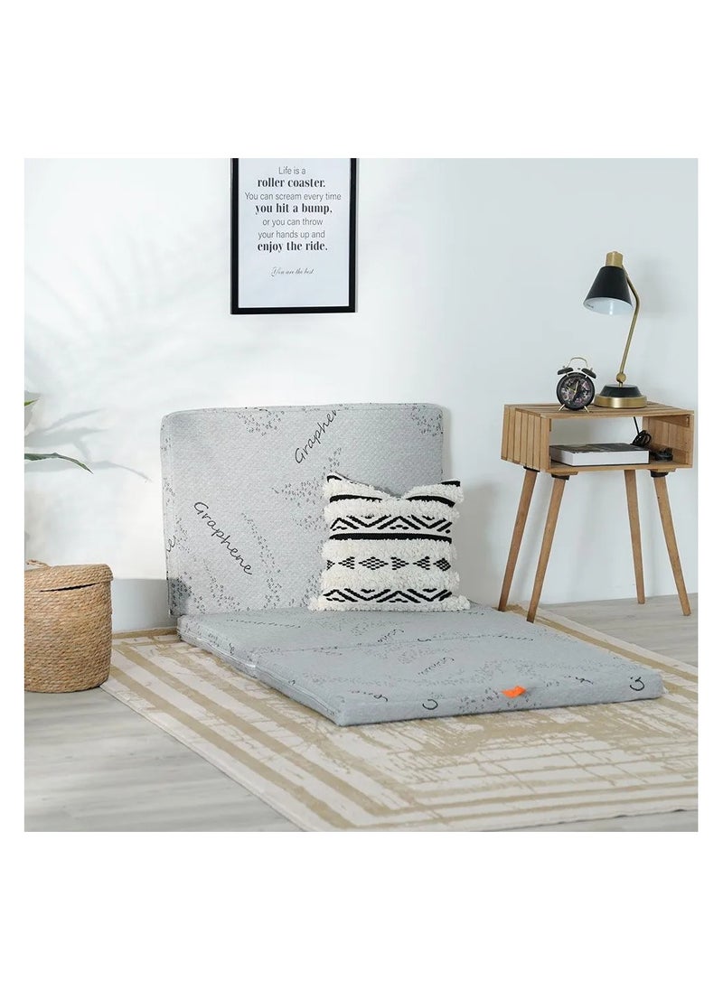 DANUBE HOME Houston Bamboo Foldable Foam Single Mattress Medium Firm Feel Ortho Medical 180x90x6cm Graphene  - Image 1