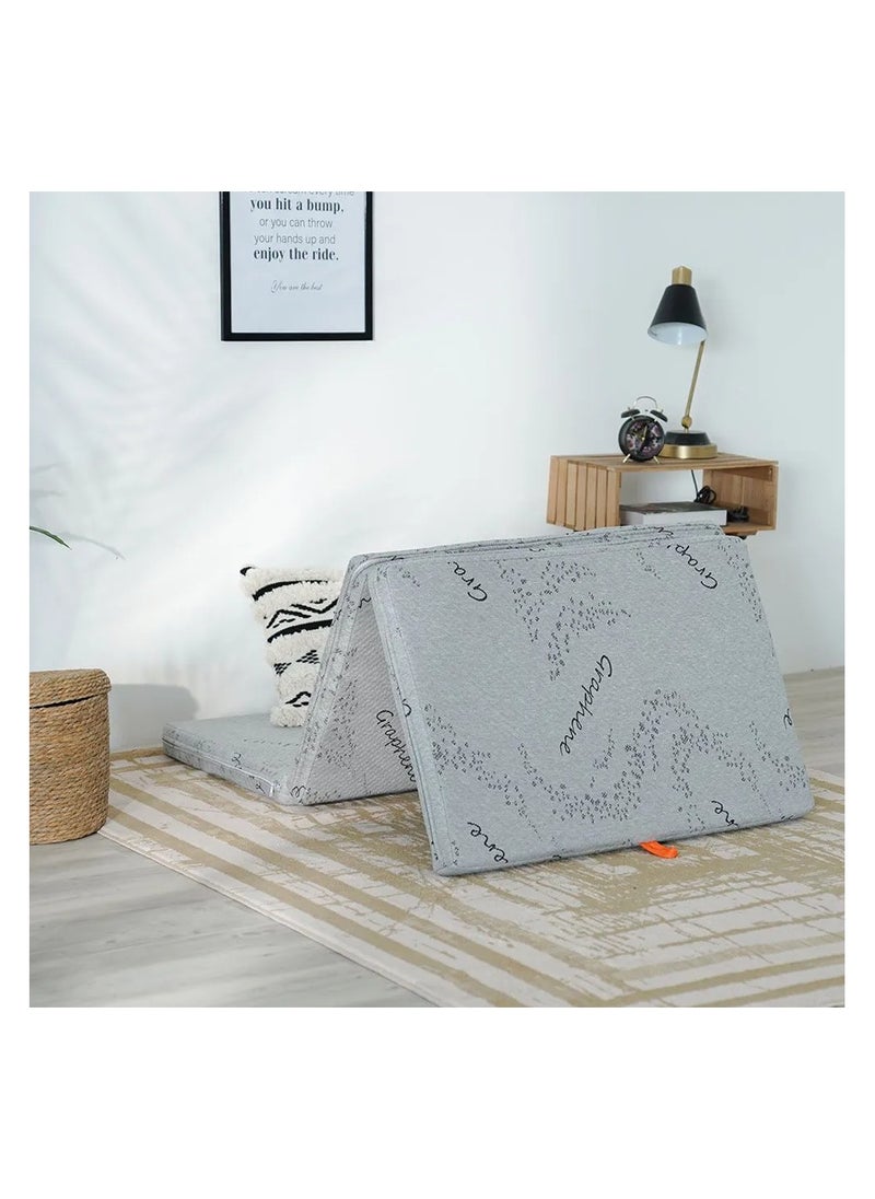 DANUBE HOME Houston Bamboo Foldable Foam Single Mattress Medium Firm Feel Ortho Medical 180x90x6cm Graphene  - Image 4