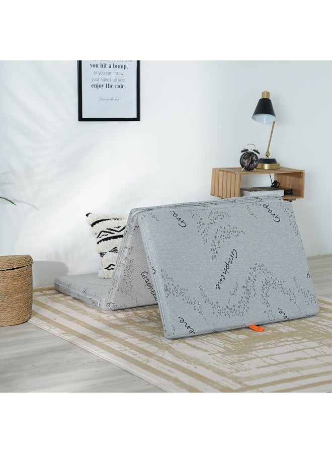DANUBE HOME Houston Bamboo Foldable Foam Single Mattress Medium Firm Feel Ortho Medical 180x90x6cm Graphene - Image 4