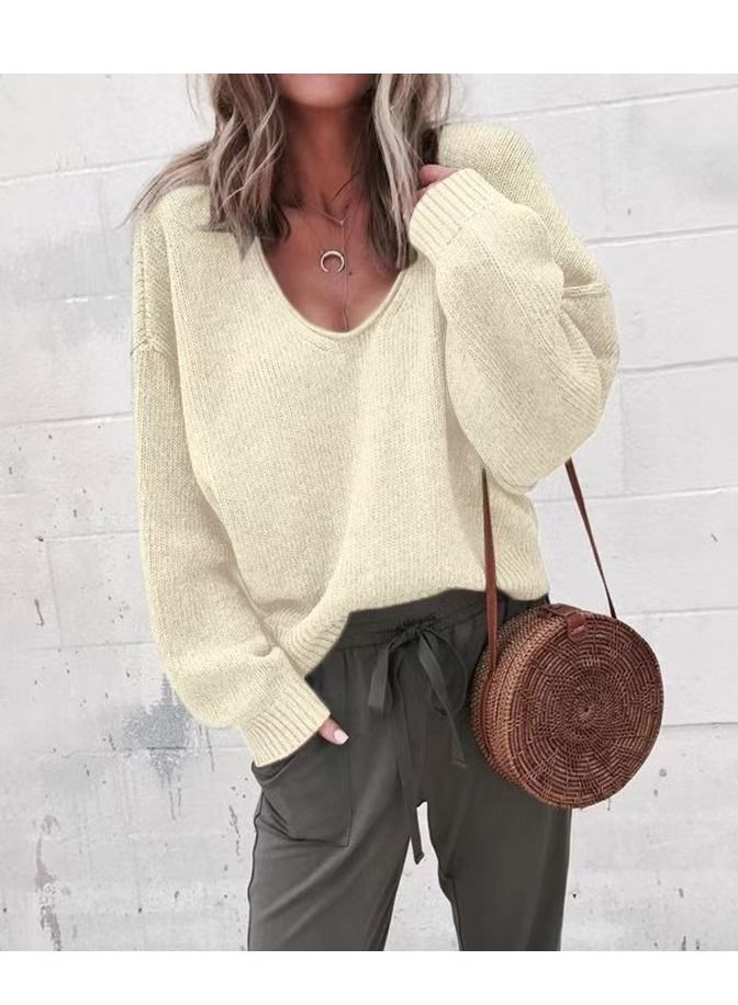 Loquat Women's Autumn/Winter V-neck Casual Fashion Sweater 