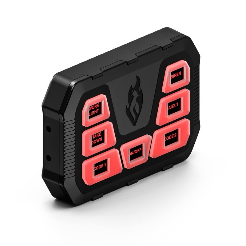 Feniex Industries Feniex 4200 Mini Controller, 6 Programmable Push Button, Black, ON-NONE-ON, ON-OFF Operation