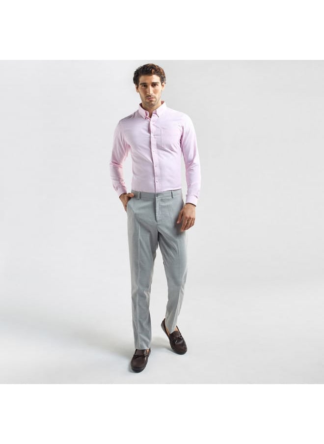 FAV Checked Regular Fit Flexi Waist Trousers with Pockets  - Image 2