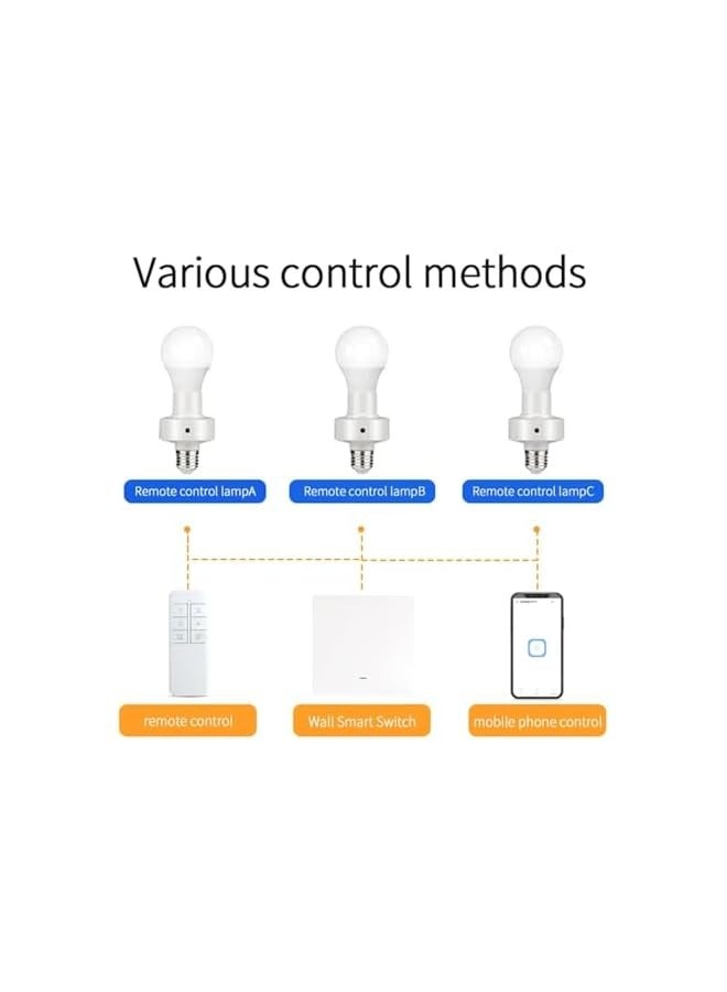 erorex Smart Wifi E27 E26 Light Socket Timing Voice Control Lamp Bulb Holder Compatible for Google Home WiFi Intelligent Lamp Holder - Image 2