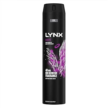 lynx 3 Pack of 250ml Lynx Excite XXL Deodorant Body Spray with 48H Freshness - Image 2