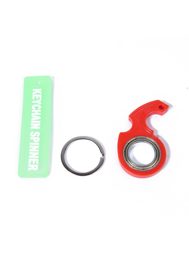 Generic - Keychain Fidget Spinner Anti-anxiety Toy Rotating Second Generation Fingertip Rotating Decompression Keychain-Color:2 - Image 1