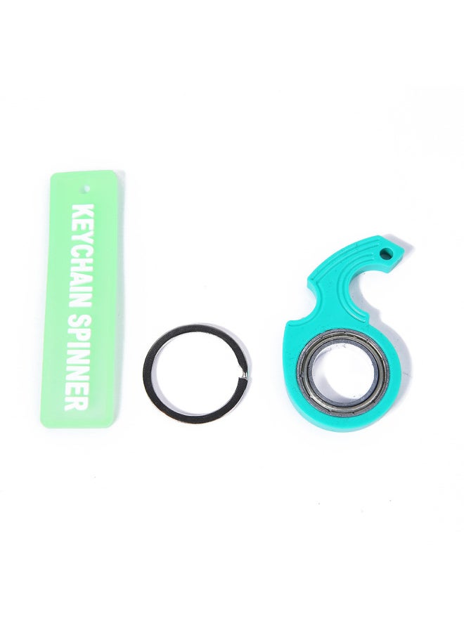 Generic - Keychain Fidget Spinner Anti-anxiety Toy Rotating Second Generation Fingertip Rotating Decompression Keychain-Color:2 - Image 1