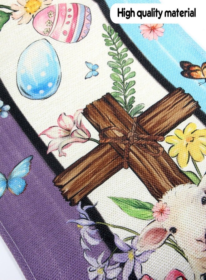 snaxuda 3 Pcs Easter Table Runners Seasonal Farmhouse Table Decor 13x72 Inch St Patricks Day Easter 4th of July Valentines Day Tabletop Runner Set for Kitchen Party Supplies Home - Image 3