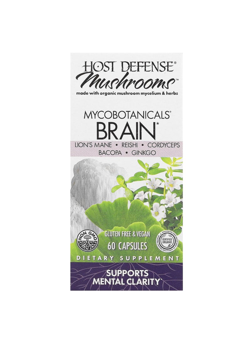 Mushrooms, MycoBotanicals, Brain, 60 Capsules