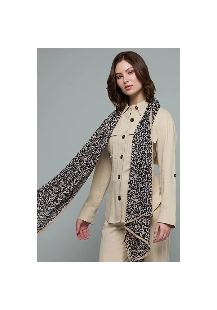 R&b  Animal Patterned Scarf, 180X85cm for Women | Best Price UAE