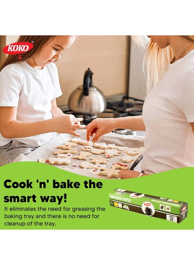 KOKO Bakeoven Paper (20 Meters) | Pack of 1 (100% Oven Safe & Microwave Safe Upto 240° C) and Free Measuring Spoon Inside - Image 5