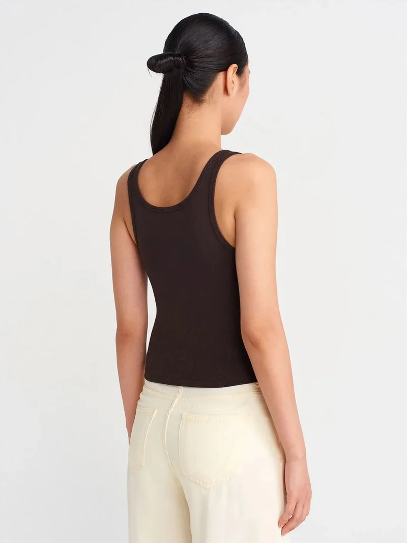 ديلفين Dilvin Slim Fit Crop Cami Blouse