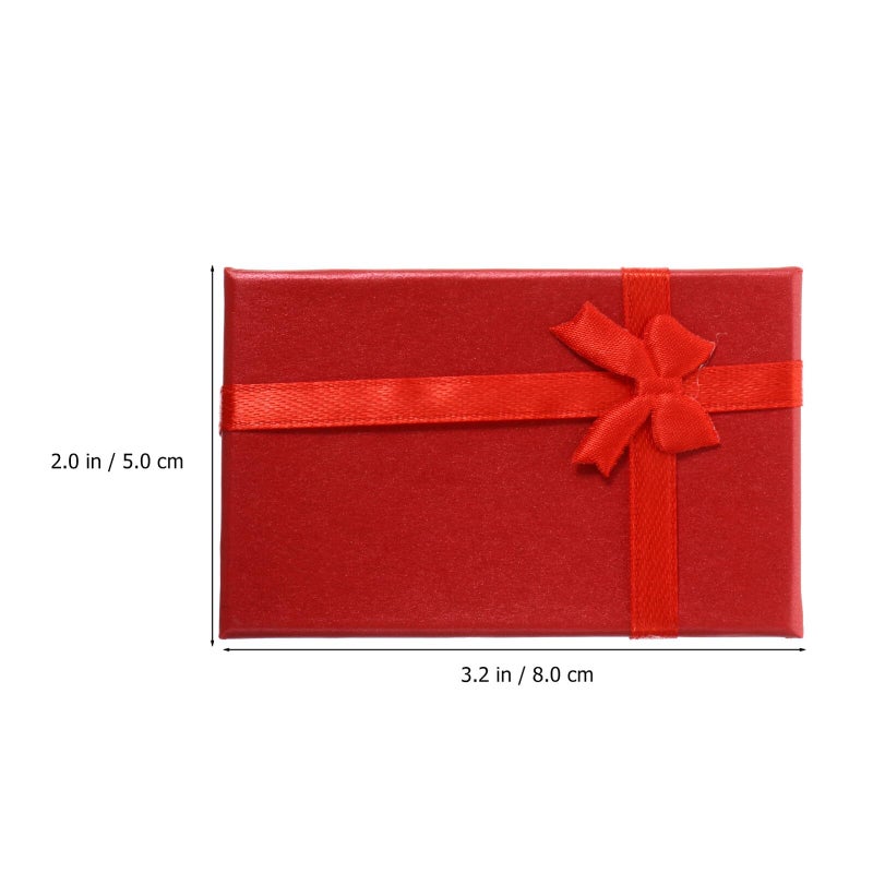 Red Velvet Jewelry Box Set with Bow 6 Pcs Portable Organizer for Rings Necklaces Earrings Bracelets Valentines Gift - Image 3