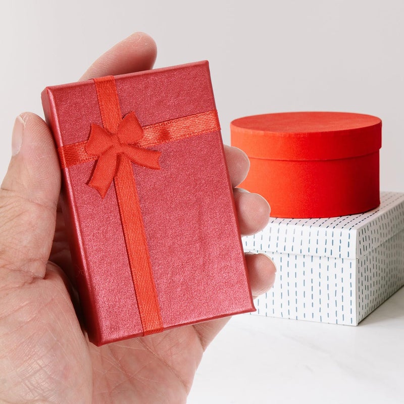 Red Velvet Jewelry Box Set with Bow 6 Pcs Portable Organizer for Rings Necklaces Earrings Bracelets Valentines Gift - Image 4