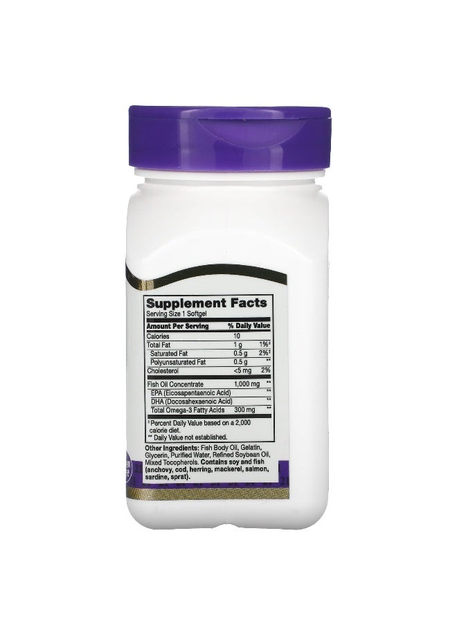 21st CENTURY 21st Century, Fish Oil, 1,000 mg, 60 Softgels  - Image 2